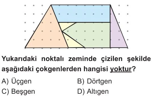 5. Sınıf Doğrulardan Çokgenlere – Çokgenlerin Temel Elemanları Test 4 Soru 1